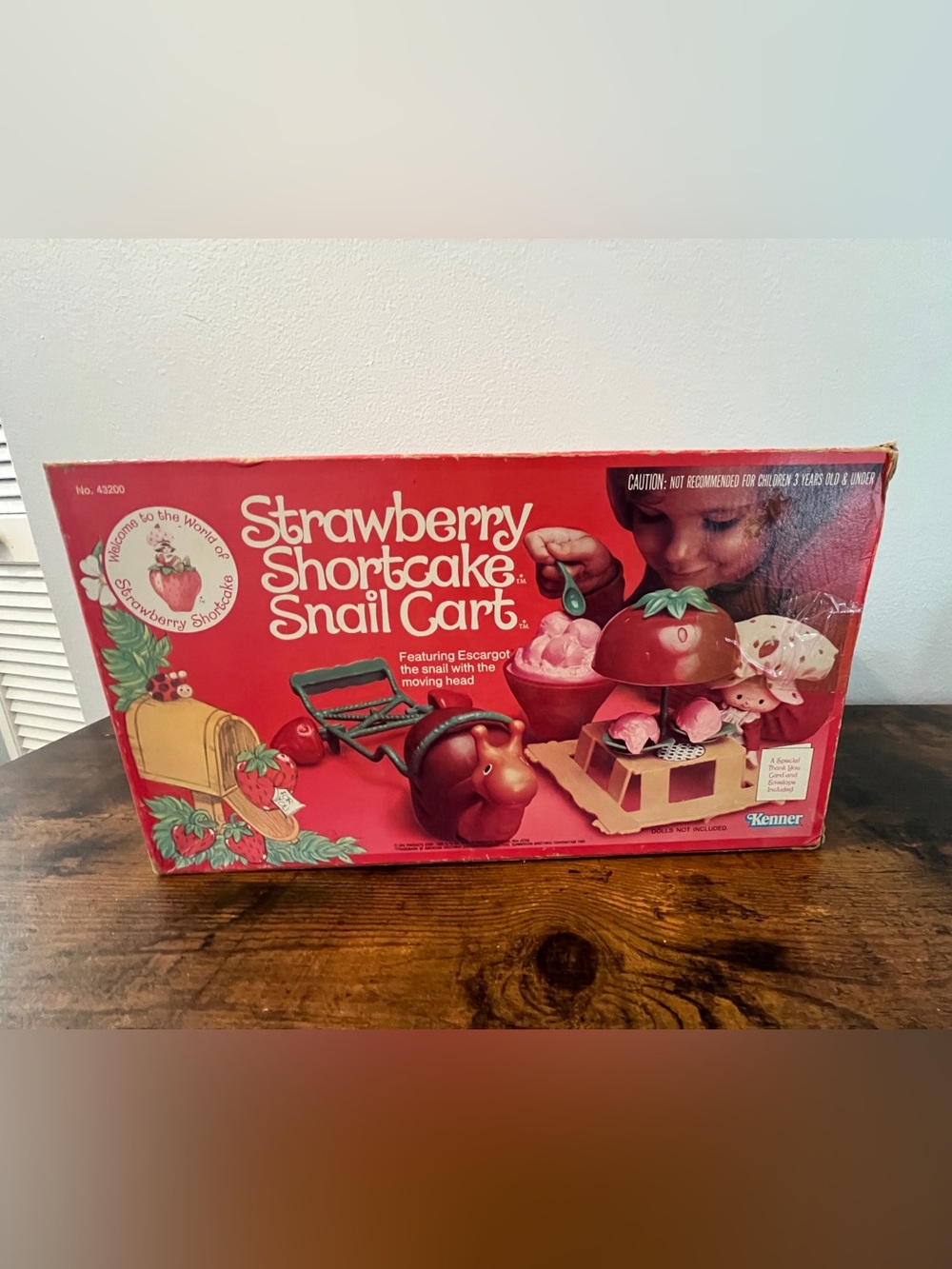 Vintage Strawberry Shortcake Snail Cart in Box